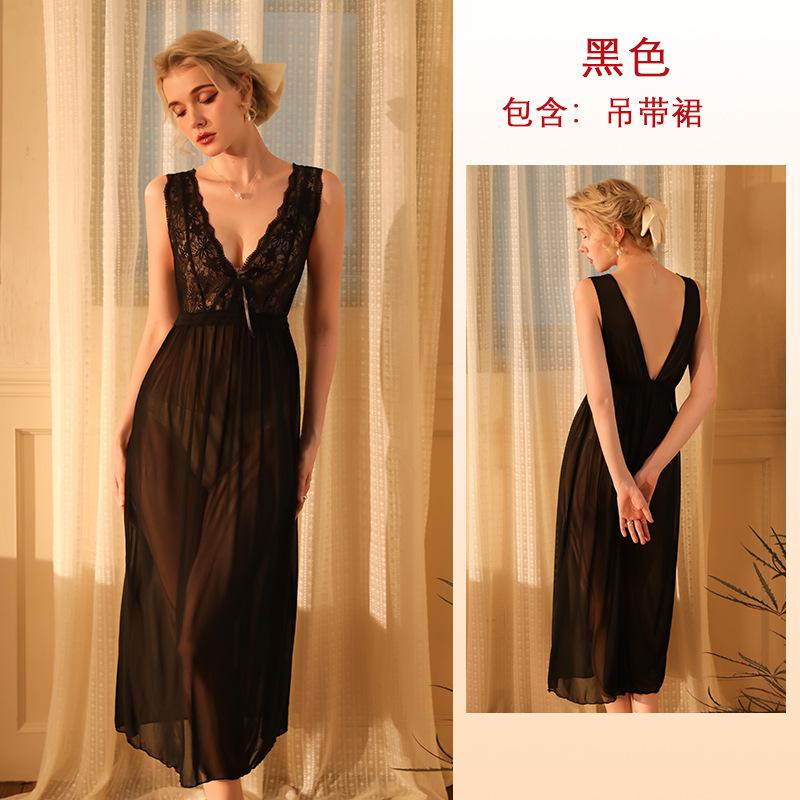 

Сексуальная сетчатая перспектива соблазнительная пижама длинная маленькая фея чистое желание горячая ночная рубашка милый костюм S чёрный