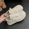 Ugly cute height increase Mickey black and white big head shoes women's spring and autumn new versatile casual sports platform bread shoes