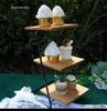 Supporto in Legno Stile Mori per Dolci per Baby Shower