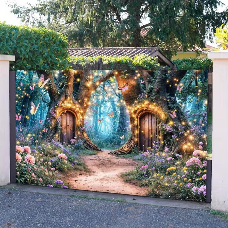 

2D Butterfly Fairy Tale Forest Photography Background for Parties 47.2x31.5inch/120*80cm