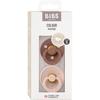 Sucette bébé - BIBS - Colour - Embout anatomique - Pack de 2 - Caoutchouc naturel - Taille 1 Blush Woodchuck
