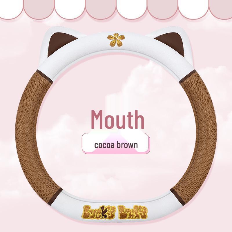 Cute Kitten Breathable Steering Wheel Cover 2023