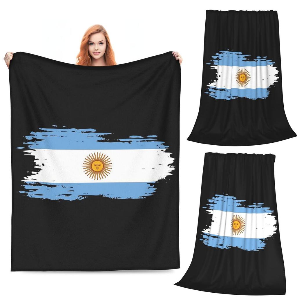 Argentina Argentinian National Flag Blankets Soft Warm Flannel Throw Blanket Bedding for Bed Livingroom Picnic Travel Home Couch