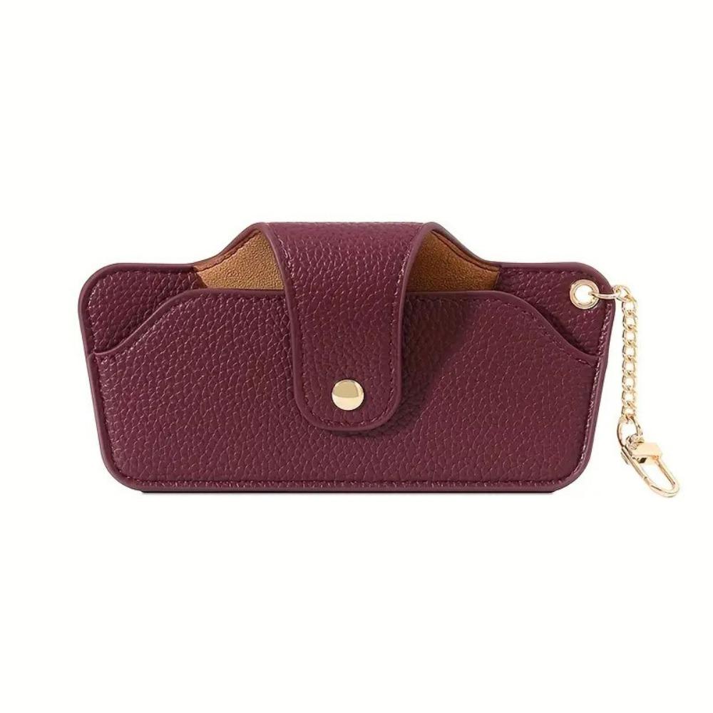 with Bag Pendant Leather Glasses Case PU Eyewear Protector Reading Glasses Storage Bag  Sun Glasses