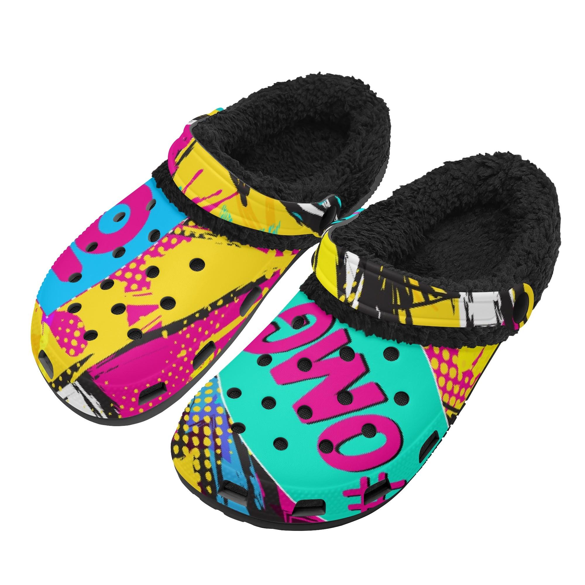 

1 Pair Winter EVA Fur Lined Clogs For Men Women Warm Slip On Comfort Shoes Lightweight Indoor Outdoor Wear 36