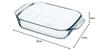 Synergy Trading Pyrex Heat-Resistant Glass Rectangle Container, 0.7L, Roaster, Gratin Dish, Quiche, Oven, and Microwave Safe