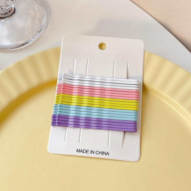 20 Pcs/set Of Candy Colored Metal Hair Clip For Women Fashion Bangs Clip Hair Accessories