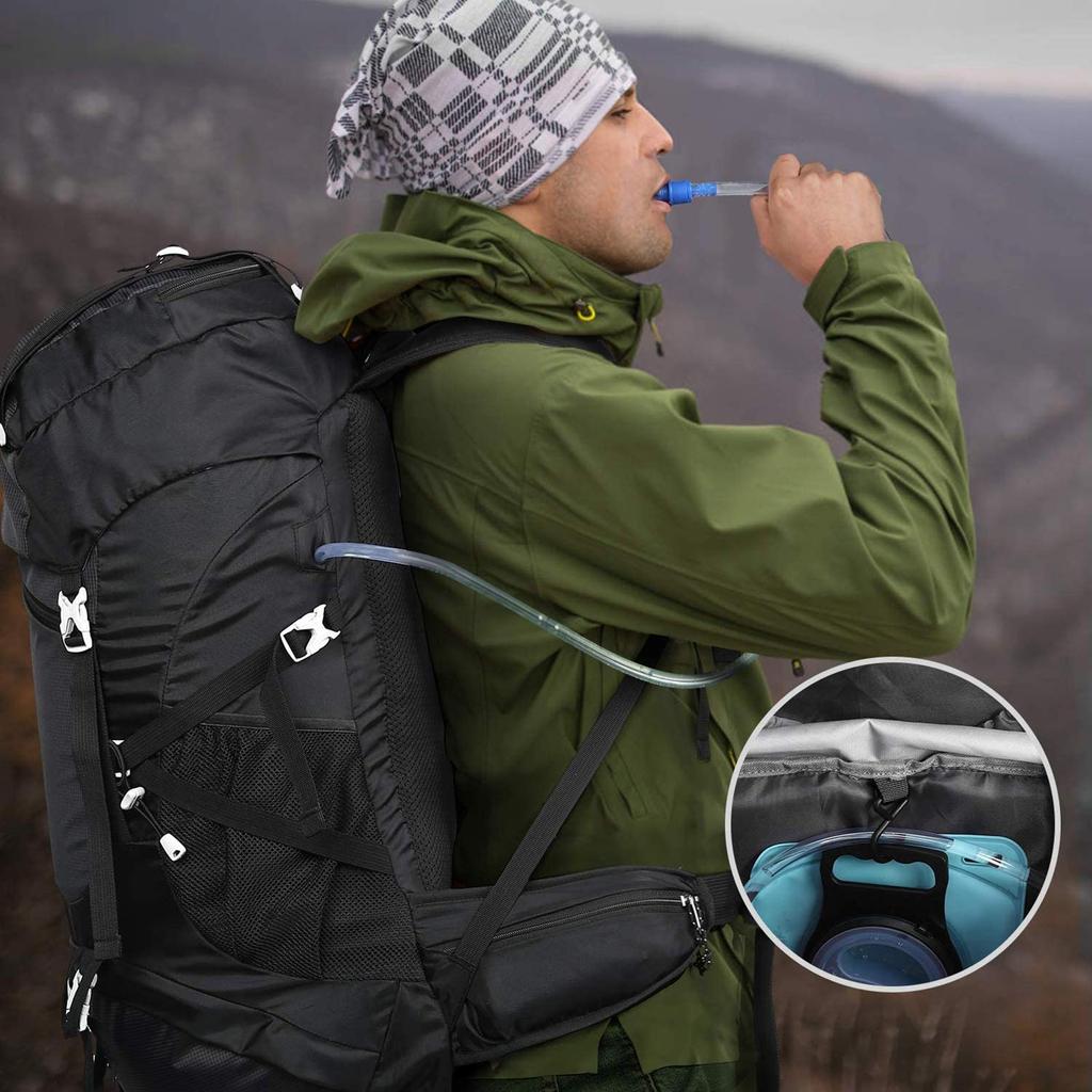 Rucksack Climbing 50L Outdoor Bag Backpack Zack Large Capacity Waterproof Hydration Rain Cover Included Multifunctional Ultra Lightweight Storage
