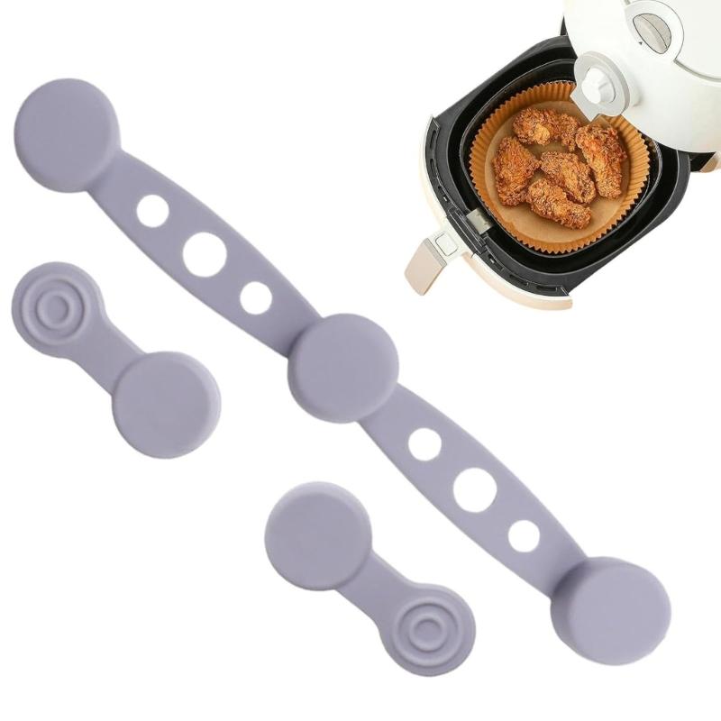 1 Set Magnetic Silicone Buckles for Air Fryers To Maintain Liner Position and Provide Extra Safety In Family Kitchens