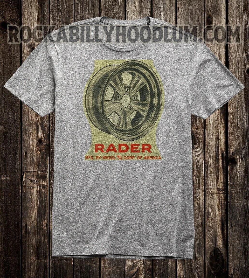 Retro Hot Rod Tee T Shirt Drag Racing Speed Shop Rader Wheels M