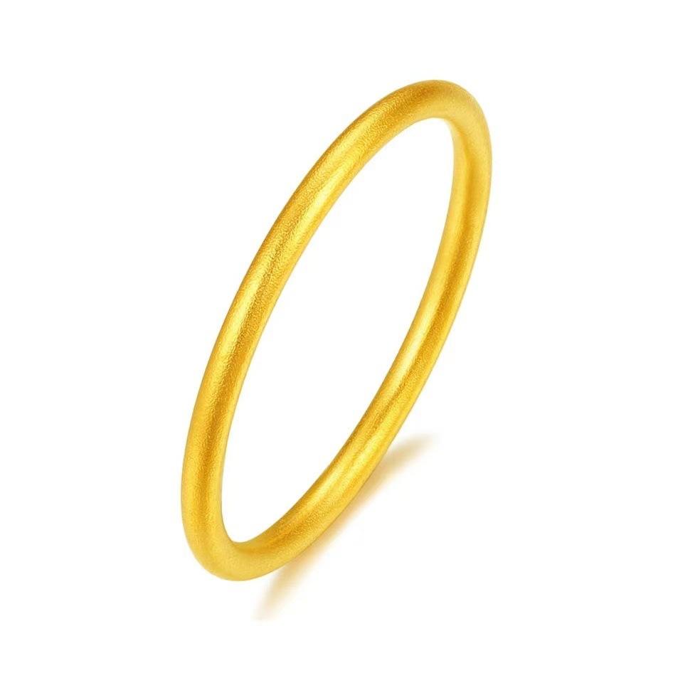 Ancient French Ring Ring Women's Matte Bright Sansheng III Valentine's Day Gift for Girlfriend Classic Retro Hand Jewelry