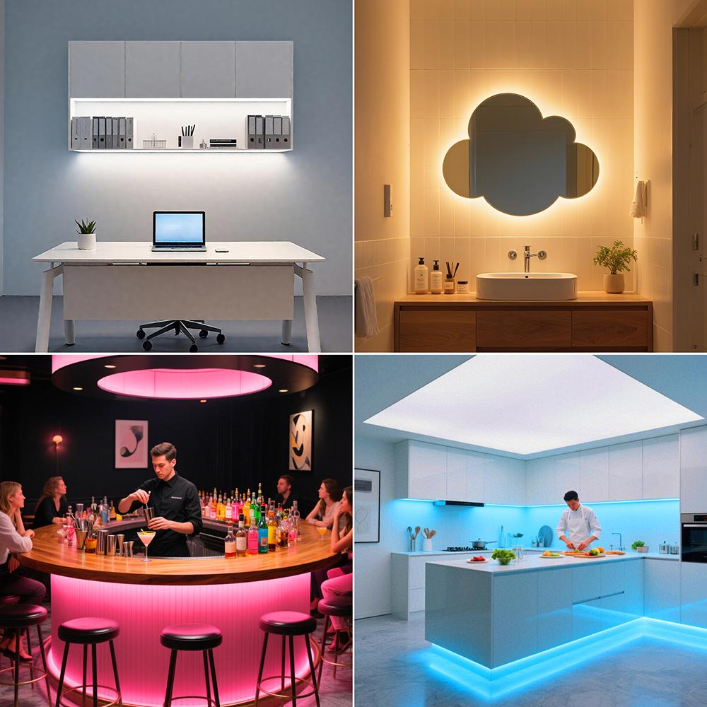 12V 24V 2835 LED Strip Light 120 LEDs/M Flexible Adhesive Non Waterproof Indoor Decoration Tape 5M 10M 13 Colors
