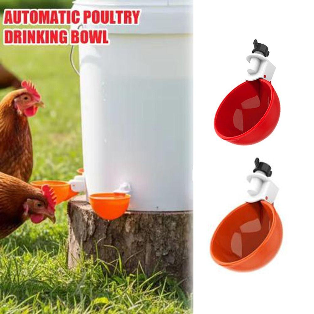 8Pcs Plastic Automatic Chicken Drinker Hanging Easy Installation Poultry Drinker Larger Capacity Duck Drinking Cup