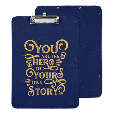 Inkdotpot Decorative Clipboard Letter Size Clipboard with Low Profile Clip,Office School Quote Printed Hardboard