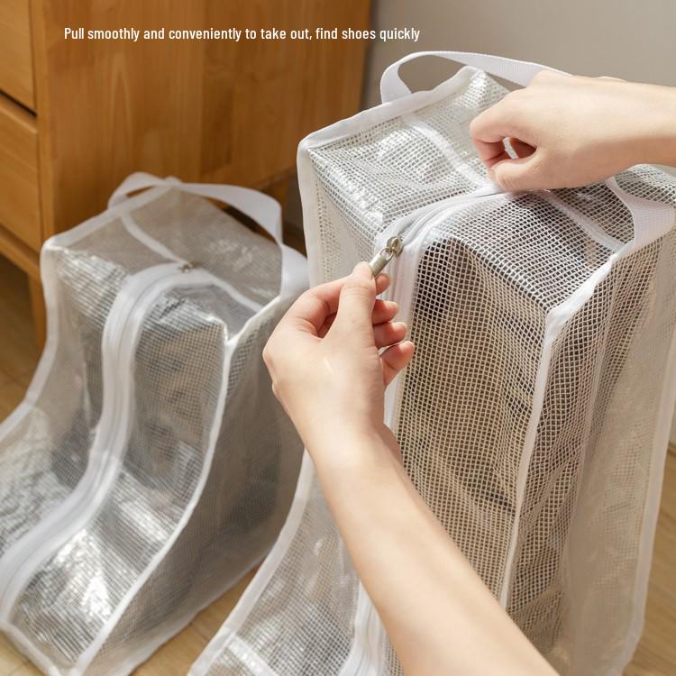 Three-Dimensional Transparent Boot Storage Bag: Dustproof & Moistureproof Protector for Long and Short Boots, Ideal for Seasonal Organization.