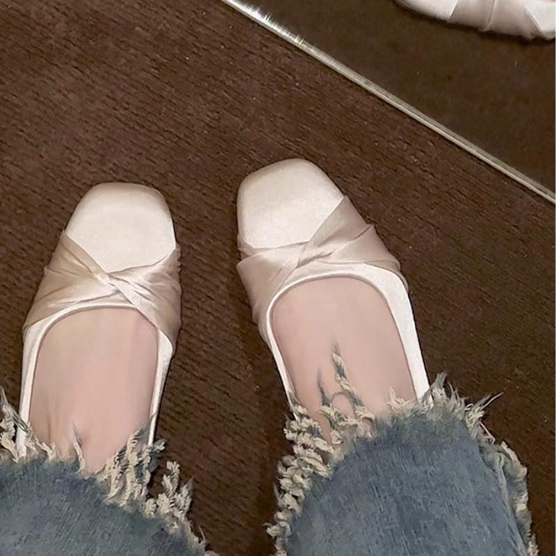 Fashion Mid Heels Women Pleated Shoes Elegant Cozy New Sandals Designer Classical Shallow Pumps 2025 Dress Brand Shoes Party Sandalias