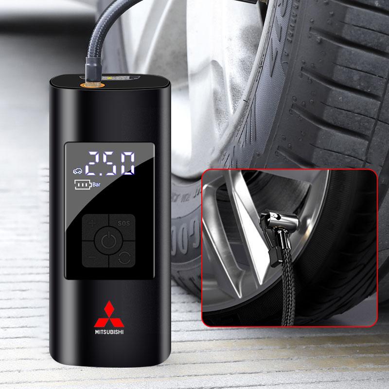 Car Tire Inflator Smart Digital Inflatable Pump Bicycle Boat Air Pump For Mitsubishi Outlander Lancer 10 9 ASX RALLIART Eclipse L200 Pajero