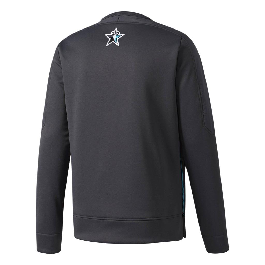 Adidas X NBA Collaboration AS PO Crew Logo Round Neck Pullover Versatile Long Sleeve Sweatshirt Men sweatshirt Black AZ5914
