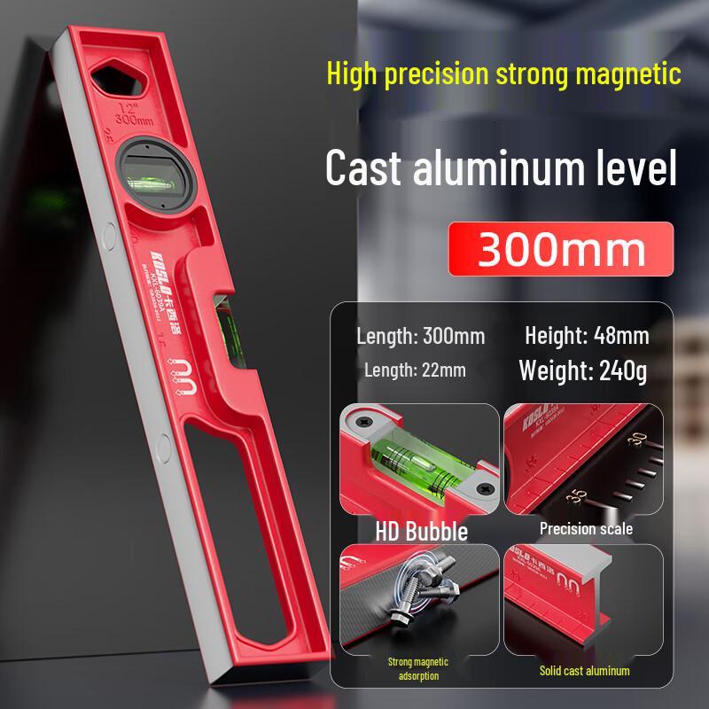 Kaxiluo 30cm Magnetic Aluminum Alloy Spirit Level