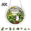 Reusable Halloween Hanging Sign Acrylic Puzzle Decor, 2D Ghost Pumpkin Skeleton Sign, Faux Window Decal Stained Glass Spooky for Party Home