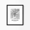 Eleville 8X10 Unframed Philadelphia Pennsylvania City View Abstract Road Modern Map Art Print Poster Wall Office Home Decor Minimalist Line Art