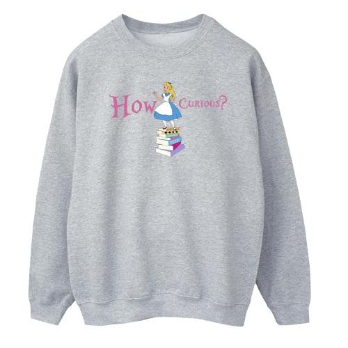 Disney Mens Alice In Wonderland How Curious Sweatshirt