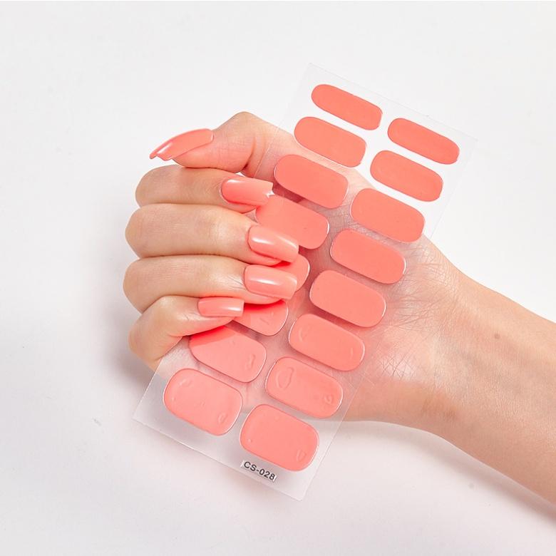 Pure color glitter nail polish sticker Korea Glitter gradient nail polish sticker CS001 - 050