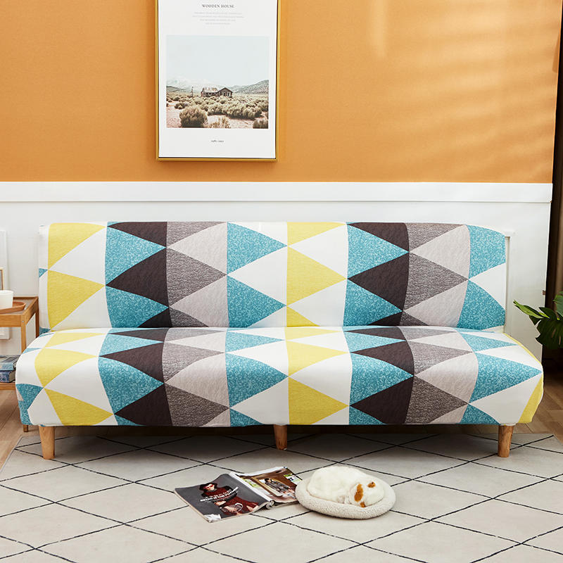 Universal Thickened Elastic Printed Brushed Sofa Bed Cover Without Armrests All-inclusive Fabric Sofa Cover