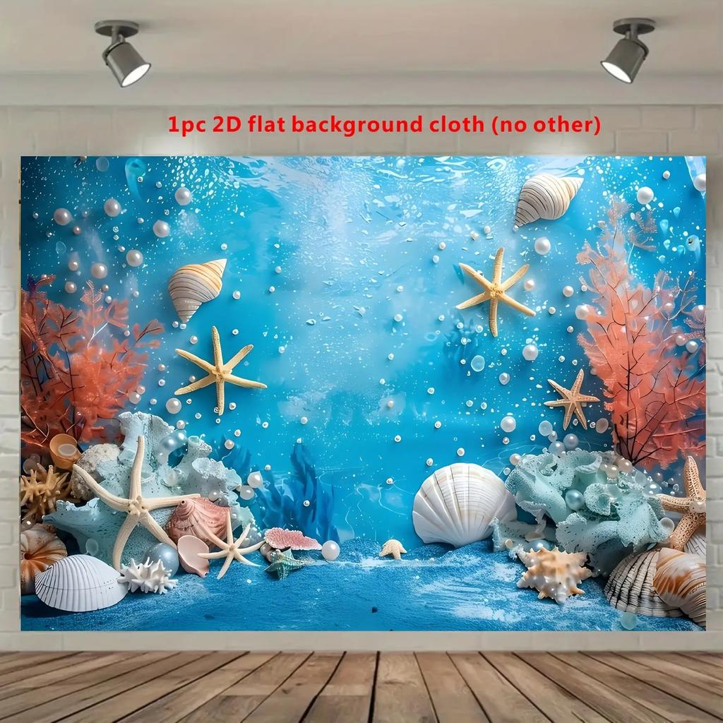 Beautiful ocean themed background banner suitable for party decoration birthday celebration baptism and family gatherings