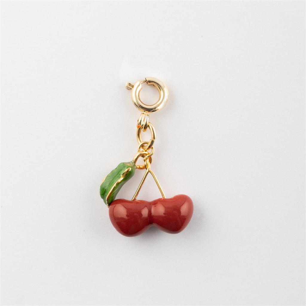New Fruit Snack Series Stainless Steel Pendant DIY Plated 18K Gold Color Preserving Female