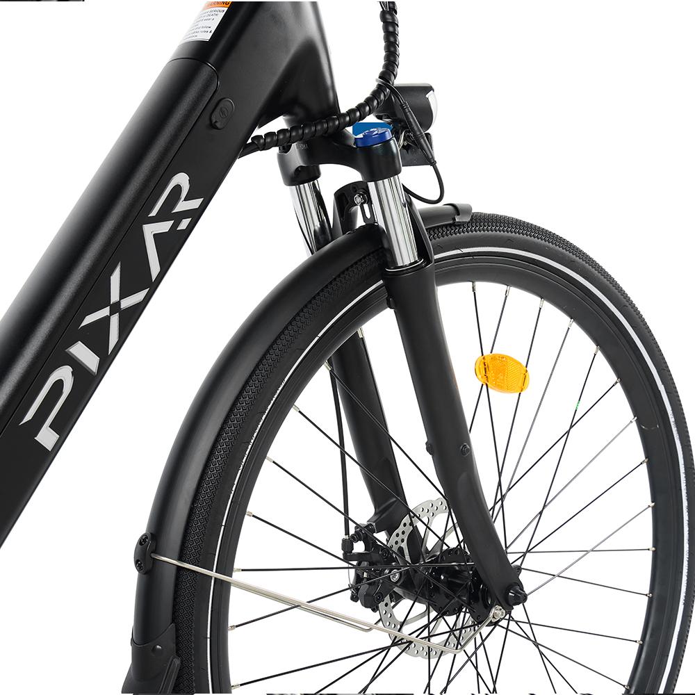 Bicicletă Electrică Pixar City Motor 250W 36V 10.4AH Autonomie Maximă 50Km Viteză Maximă 25Km/h 7 Viteze 27.5" Negru sau Gri