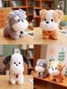 Cute Puppy Plush Toy Realistic Dog Design Soft Short Fur For Kids Birthday Gift