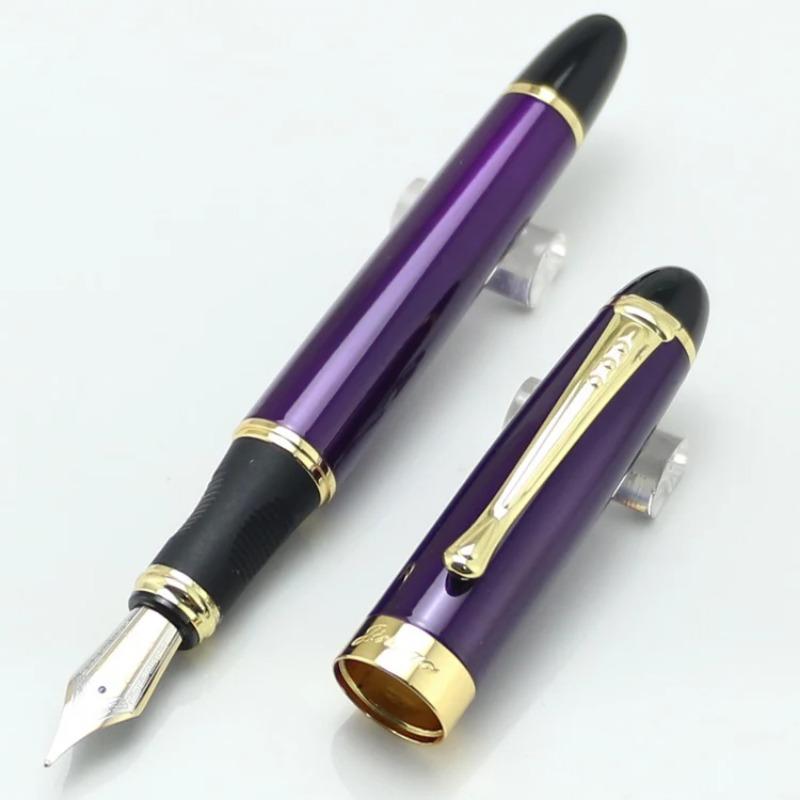 JINHAO X450 Luxus-Füllfederhalter Schwarz mit Goldener 18kgp Breiter Feder 22 Farben und Tinte Geschenkstifte