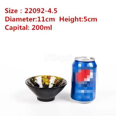 black yellow hot sale cheap AJISEN Ramen bowl korean japanese restaurant big plastic melamine good procelain soup mixing bowls