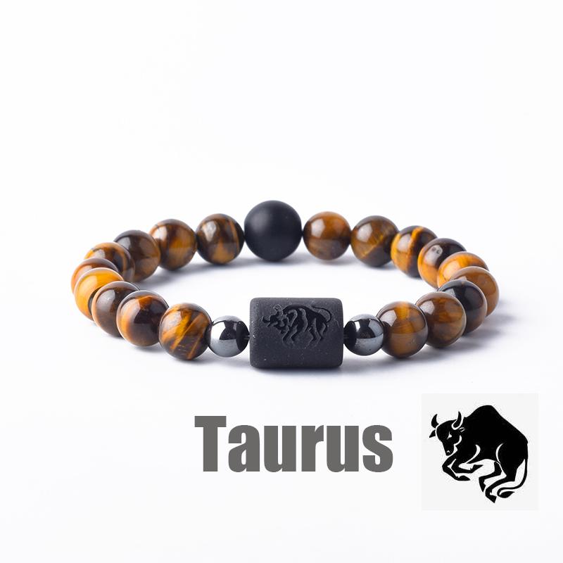 Zodiac Sign Bracelet Homme 12 Constellation Bangles Men Gemini Virgo Leo Libra Bracelet Women Friendship Gift Bracelet on Hand