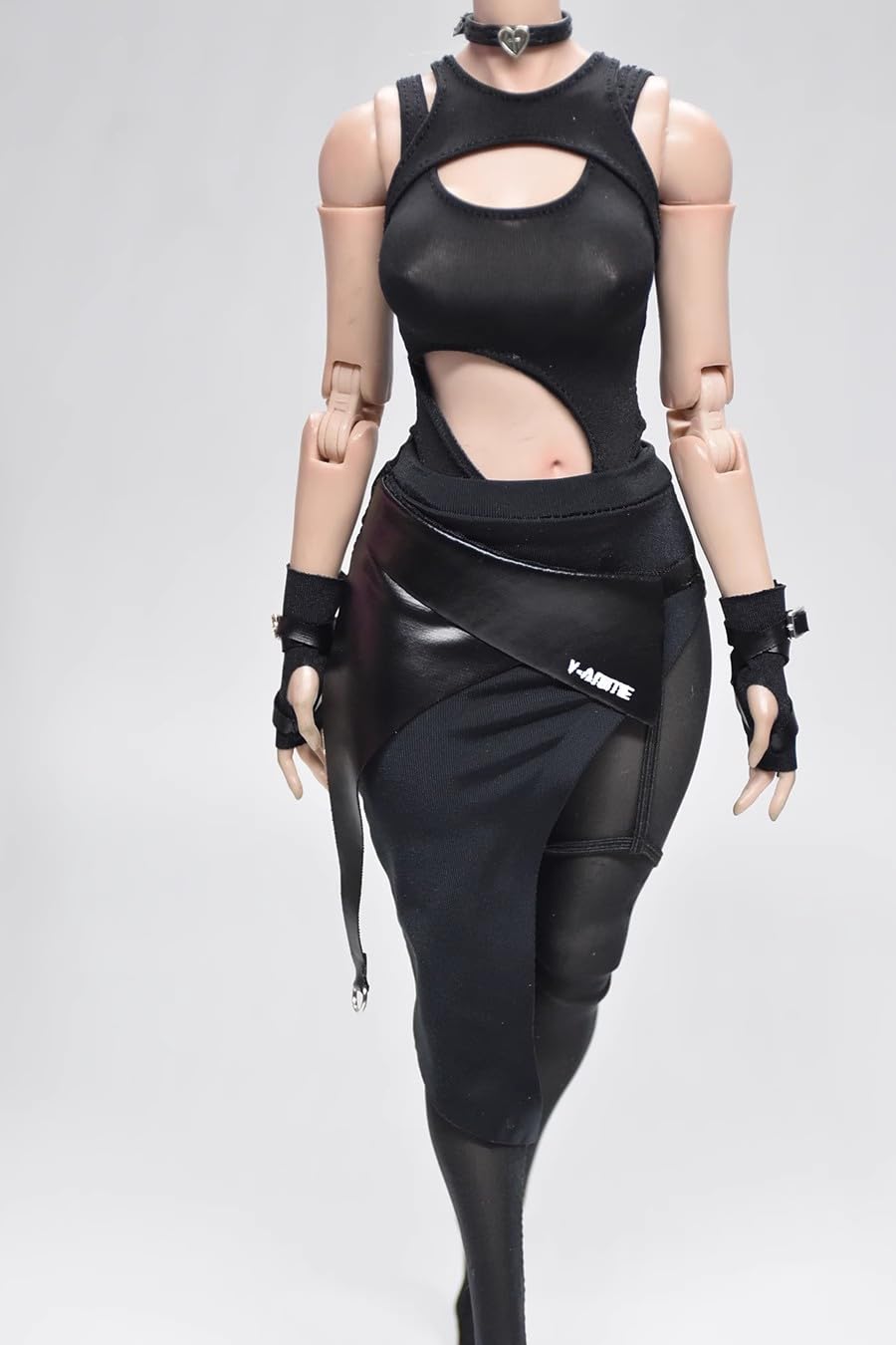 

[TOYBARJAPAN] 16 Scale Action Figure GS Style TBLeague Body Compatible Functional Leather-Style Skirt, TightsStockings, Swimsuit, Sleeves, and Collar