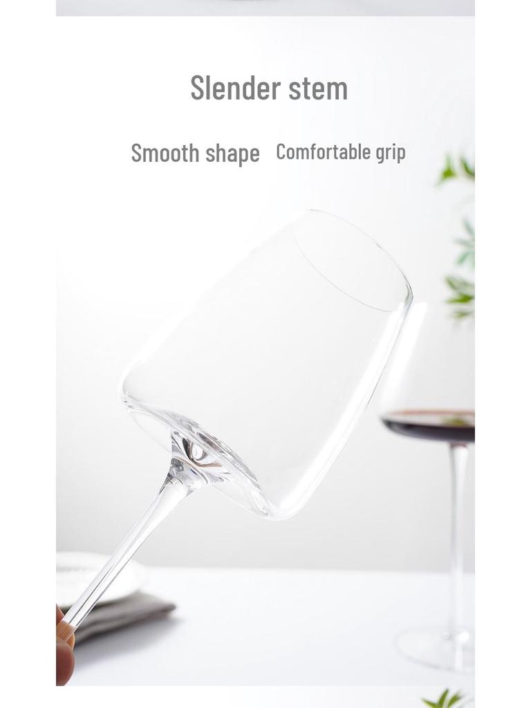 Nordic Red Wine Glass, Concave Bottom Lead-Free Crystal Burgundy Decanter