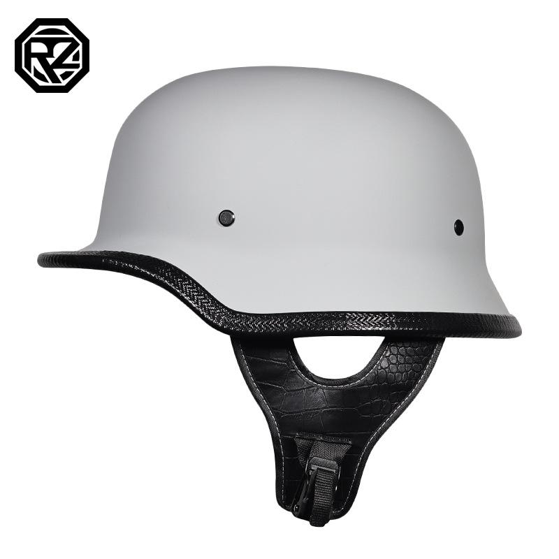 German Military Helmet Motorcycle Helmet Men's and Women's Half Helmets Helmets Cruise Locomotive Protection Riding Breathable Lightweight