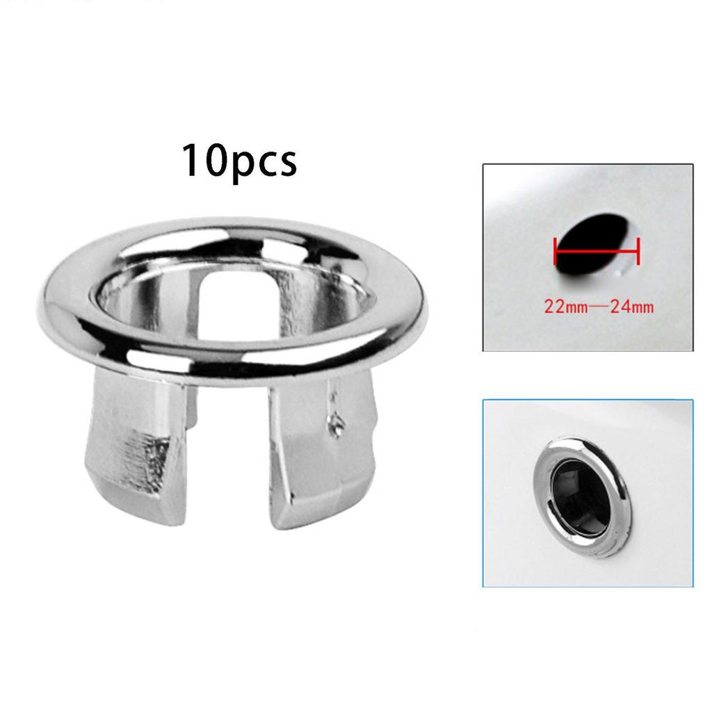 10Pcs Sink Overflow Cap Overflow Cover Vanity Sink Overflow Cap for Kitchen 