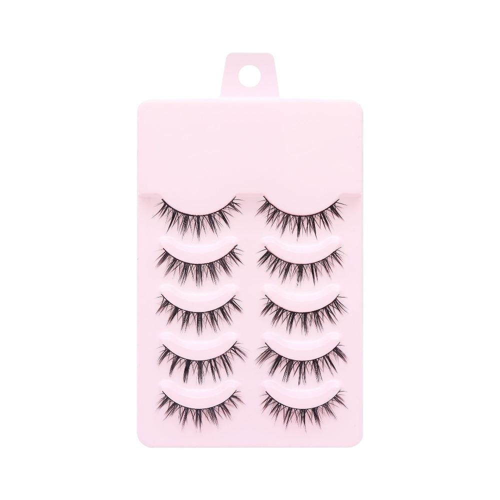 5 Pairs Faux Mink Lashes Multiple Styles 3D False Eyelashes Popular Manga Lashes  Wome