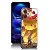 Cute P-Pikachu Black Silicone Phone Case For Xiaomi Redmi Note 9 10 11 11S 11T 12 13 Pro 5G Plus 9S 10S 12S