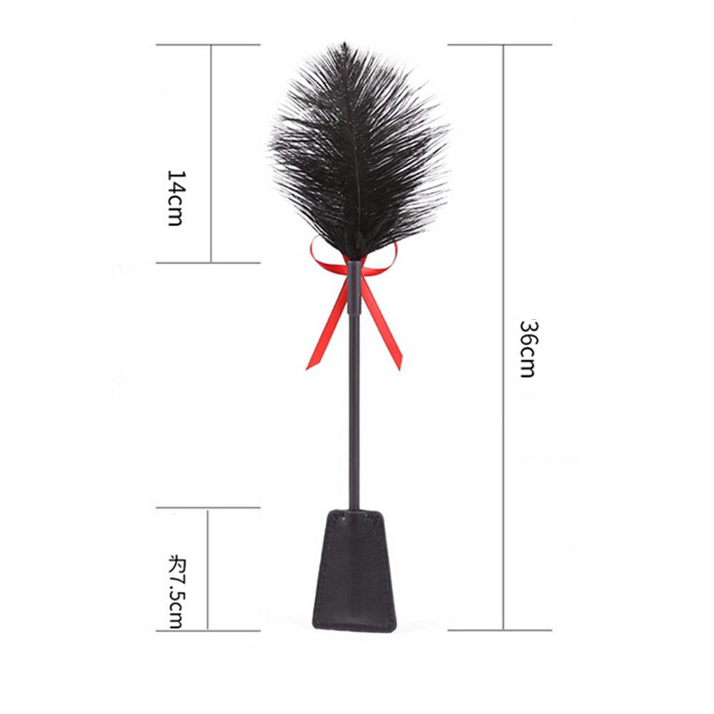 1PC PU Leather Sexy Whip For Lovers Couples Spanking Paddle Slap Clap Flap On Butt With Flirt Tickle Feather SM Sexy Game