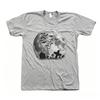 Full Moon Halloween TShirt Bats Graveyard Screen Print Retro Streetwear HighQuality CrewNeck ShortSleeved Unisexs TShirt