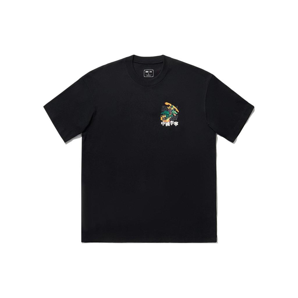 Li Ning X League Of Legends Collaboration April Fools Day Series Cartoon Print Loose Casual Short Sleeve T-Shirt Unisex T-Shirt Black AHSU807-4