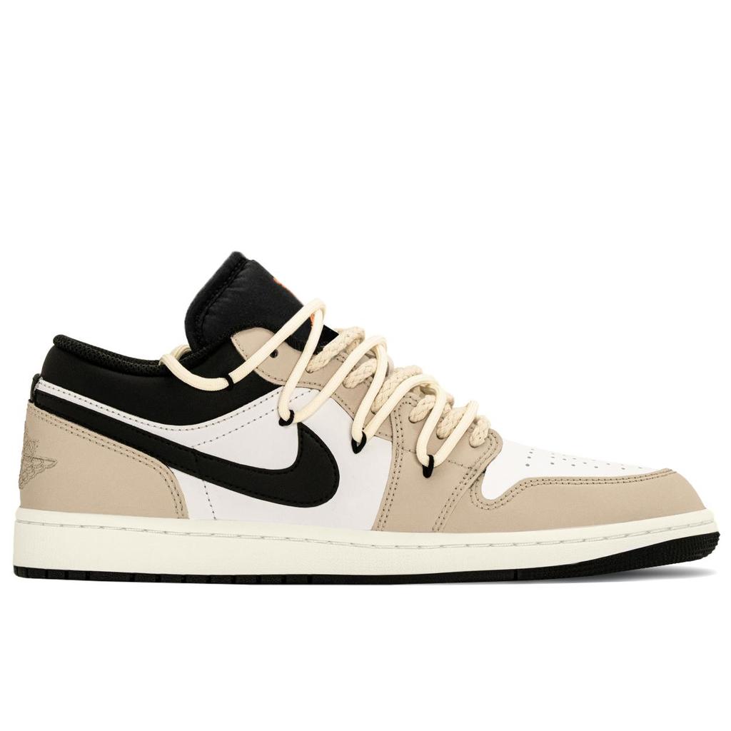 Jordan Air Jordan 1 Stile Cinese Pennellata, Resistente all'Abrasione della Scatola Scarpe da Basket Basse Vintage da Uomo Beige Giallo 553558-165(TeamA-S-BOX)