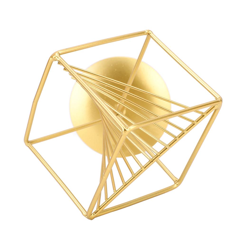 Gold Geometric Table Decor Creative 3D Iron Geometric Sculpture Compact Art Ornament Decor for