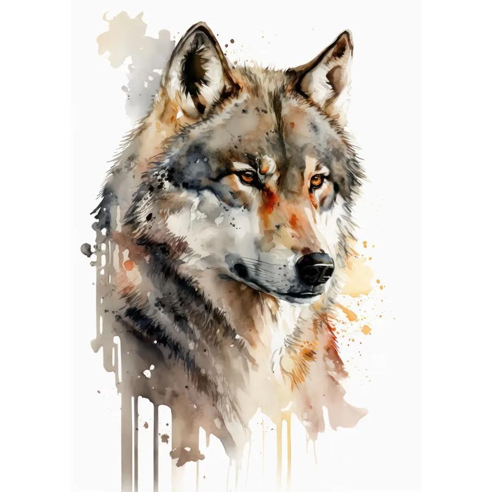 Safari Animals Watercolor Posters Colorful Children Prints Rainbow Animal Canvas Painting Wall Art Pictures Home Kids Room Decor