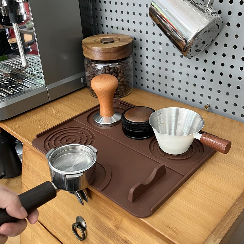 Coffee Tamping Mat Silicone Non Slip Holder Pad Coffee Press Cushion Tool Coffee Accessory Tamp Station Mat For Home And Cafe