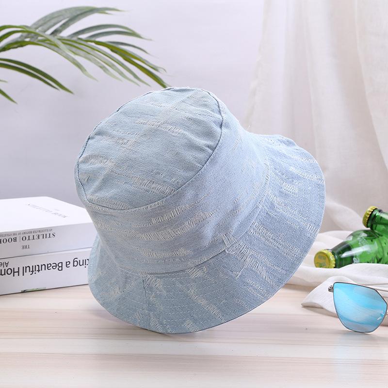 Spring and autumn grinding hat female personality cowboy bucket hat retro sunshade basin hat double-sided bucket hat
