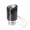 Auto Zubehör 63-65mm Carbonfaser Farbe Auto Auspuff Schalldämpfer Rohrspitze mit LED Licht Schalldämpfer Auspuff Auto Zubehör